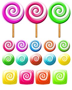 Lolly pop color lick. Free illustration for personal and commercial use.