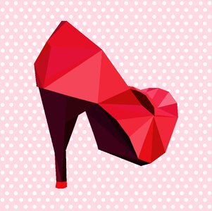 Red sexy women's shoes. Free illustration for personal and commercial use.