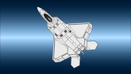 Stealth air fighter. Free illustration for personal and commercial use.