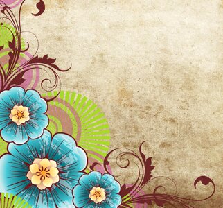 Flowers decor artistic. Free illustration for personal and commercial use.