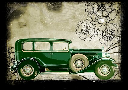 Antique automobile transport. Free illustration for personal and commercial use.