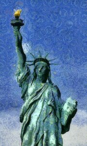 Freedom liberty statue. Free illustration for personal and commercial use.