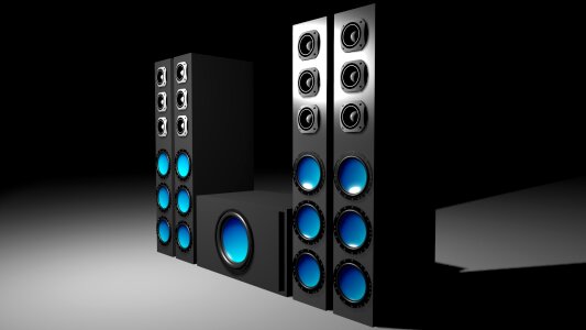 Sound system 3d Free illustrations. Free illustration for personal and commercial use.