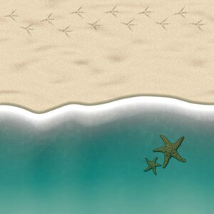Tropical ocean waves. Free illustration for personal and commercial use.