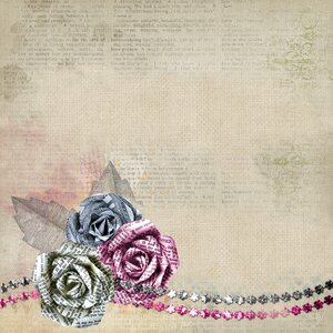 Pattern scrapbook roses. Free illustration for personal and commercial use.