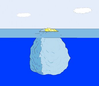 I iceberg snow climate change. Free illustration for personal and commercial use.