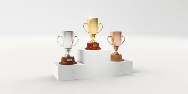 Trophy winner achievement. Free illustration for personal and commercial use.