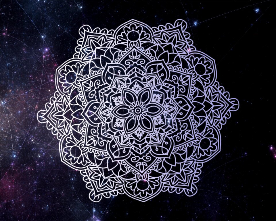 Mandala vector flower. Free illustration for personal and commercial use.
