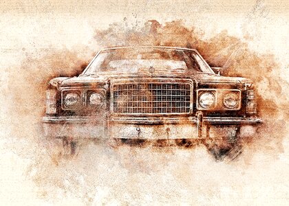 Vintage auto vehicle. Free illustration for personal and commercial use.