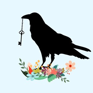 Crow beak key. Free illustration for personal and commercial use.