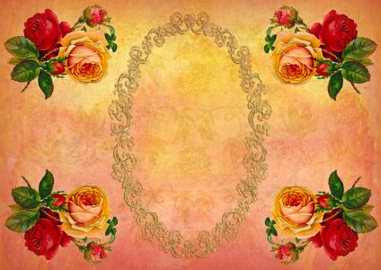 Nostalgic romantic roses. Free illustration for personal and commercial use.