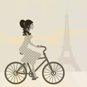 Bicycle paris eiffel tower. Free illustration for personal and commercial use.