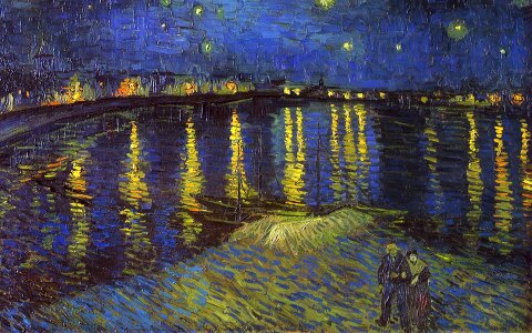 Night view van gogh Free illustrations. Free illustration for personal and commercial use.