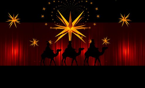 Holy three kings kings camel. Free illustration for personal and commercial use.