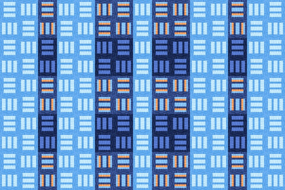 Grid cubes blue. Free illustration for personal and commercial use.