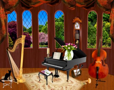 Violin flute instruments. Free illustration for personal and commercial use.