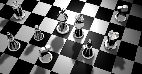 Strategy chess board play. Free illustration for personal and commercial use.