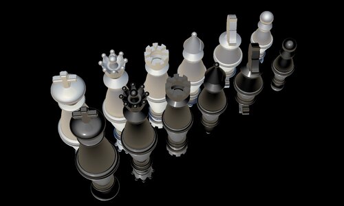 Chess game strategy playing field. Free illustration for personal and commercial use.