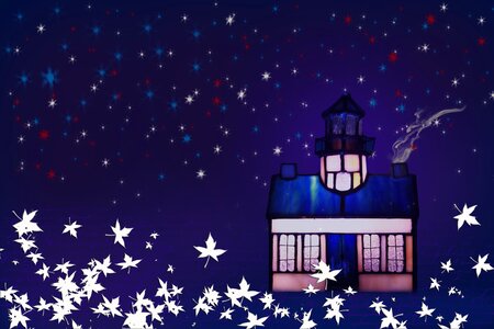 Lighthouse night Free illustrations. Free illustration for personal and commercial use.