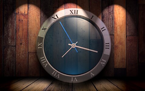 Time of time indicating clock face. Free illustration for personal and commercial use.