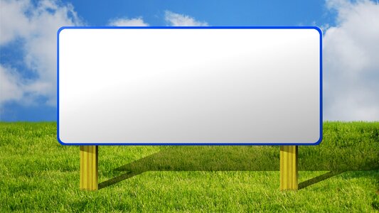 Empty isolated billboard. Free illustration for personal and commercial use.