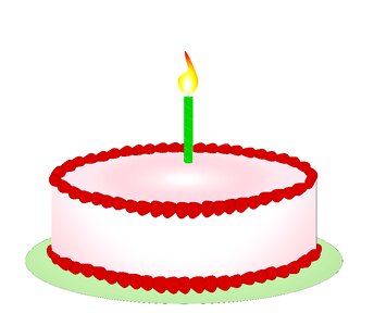 Birthday cake celebration party. Free illustration for personal and commercial use.