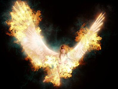 Angel fallen fantasy. Free illustration for personal and commercial use.