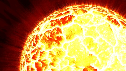 Enormous sun solar flares Free illustrations. Free illustration for personal and commercial use.