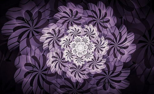 Lavender purple fractal art. Free illustration for personal and commercial use.