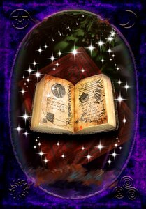 Book of shadows dark arts witchcraft. Free illustration for personal and commercial use.