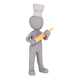 Bake baker pastry chef. Free illustration for personal and commercial use.