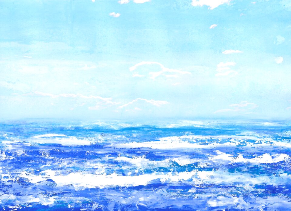 Blue ocean wave. Free illustration for personal and commercial use.