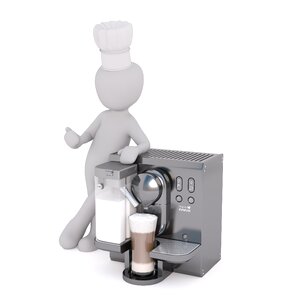 Latte macciato espresso machine tea. Free illustration for personal and commercial use.