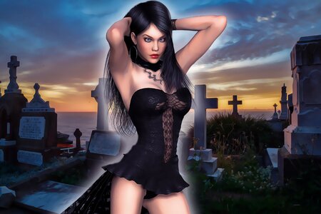 Woman fantasy woman gothic. Free illustration for personal and commercial use.