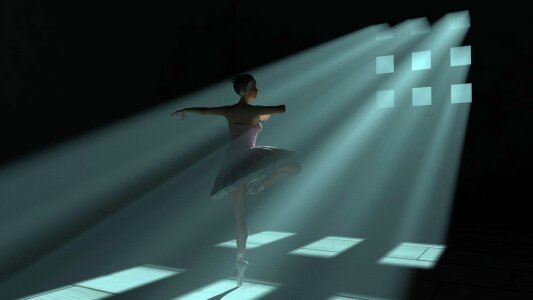 Dance dark ballet dancer. Free illustration for personal and commercial use.