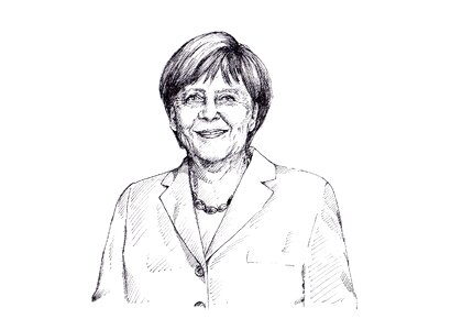 Chancellor cdu germany. Free illustration for personal and commercial use.