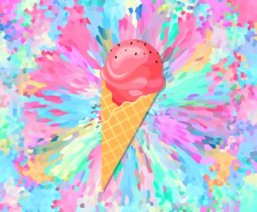 Sweet ice cream sundae children. Free illustration for personal and commercial use.