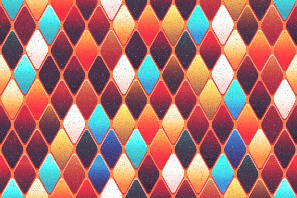 Diamond shape tile colorful abstract background. Free illustration for personal and commercial use.