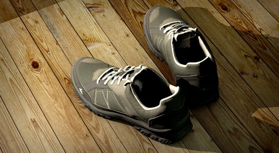 Sports shoes sporty grey. Free illustration for personal and commercial use.