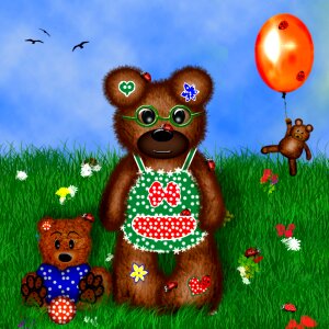 Teddy bear toys Free illustrations. Free illustration for personal and commercial use.