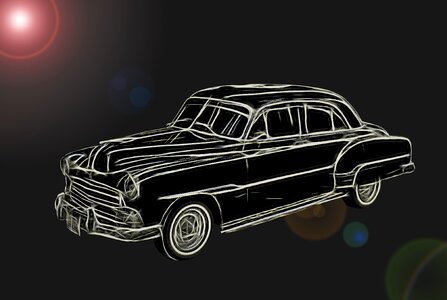 Old oldtimer vehicle. Free illustration for personal and commercial use.