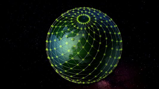 Planet triangulation surveying. Free illustration for personal and commercial use.