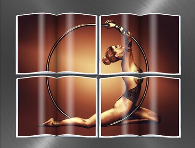 Hoop exercise gymnastic. Free illustration for personal and commercial use.