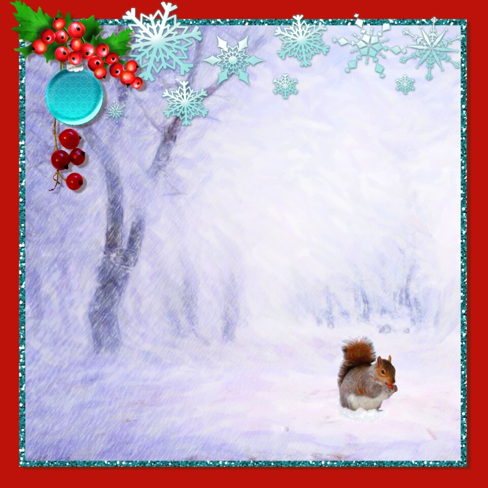 Scrapbooker paper winter. Free illustration for personal and commercial use.