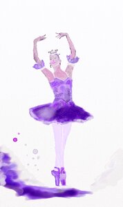 Performance dancer choreography. Free illustration for personal and commercial use.