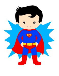 Hero child power. Free illustration for personal and commercial use.