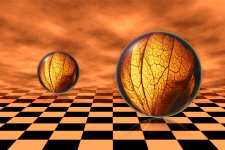 Chess board illusions fantasy. Free illustration for personal and commercial use.