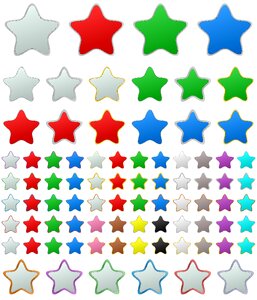 Button set star. Free illustration for personal and commercial use.