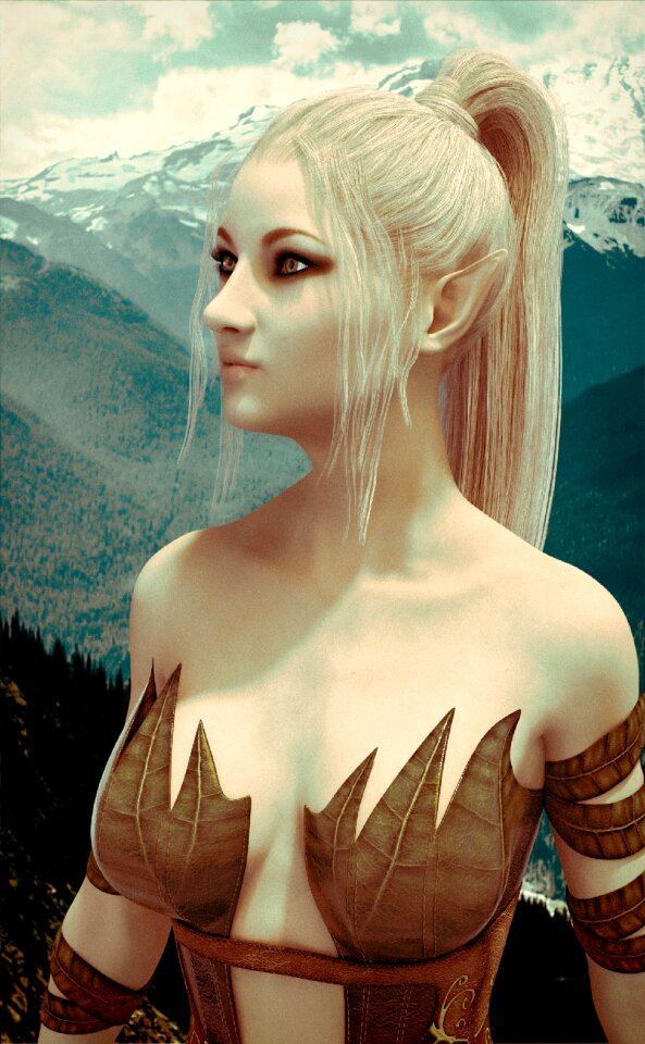 Fantasy art fantasy character elf. Free illustration for personal and commercial use.