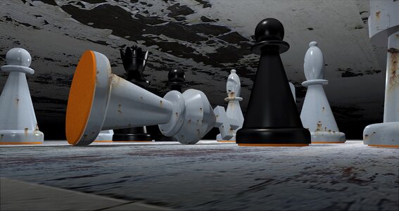 Chess pieces king lady. Free illustration for personal and commercial use.